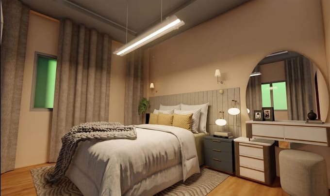 deft 3d apartment interior,2d layout plan,cozy design,open space, cgi rendering