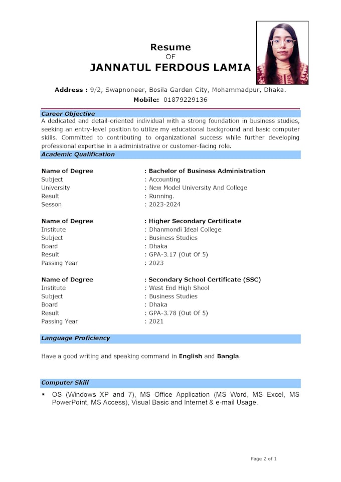 design professional resume CV cover letter