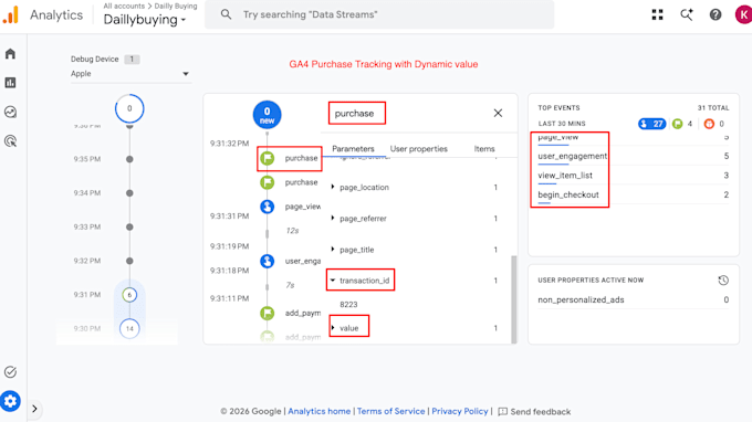 set up ga4, GTM, and ecommerce conversion tracking for wp