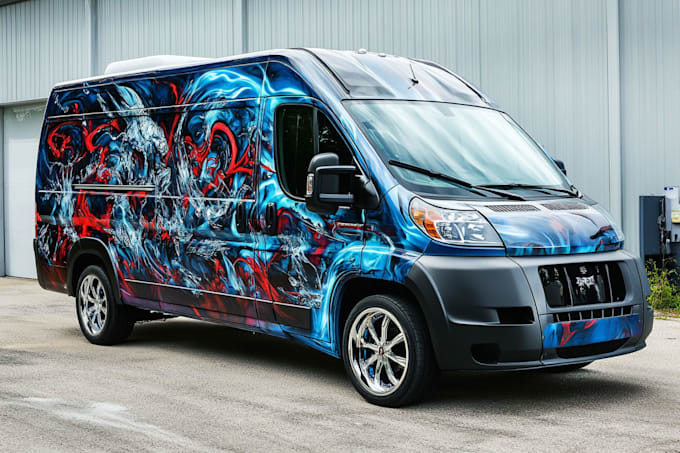 do amazing car wrap, decal, vinyl with vector illustration
