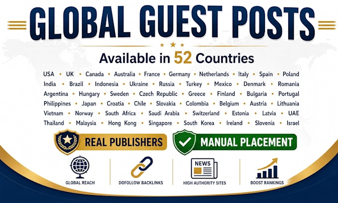 publish premium guest post, country specific websites