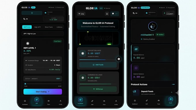 develop a custom crypto staking platform with admin dashboard