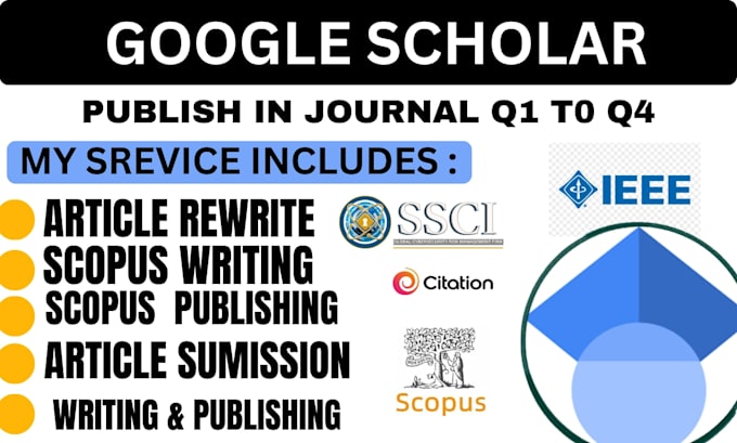 write research articles for google scholar, scopus, and journals