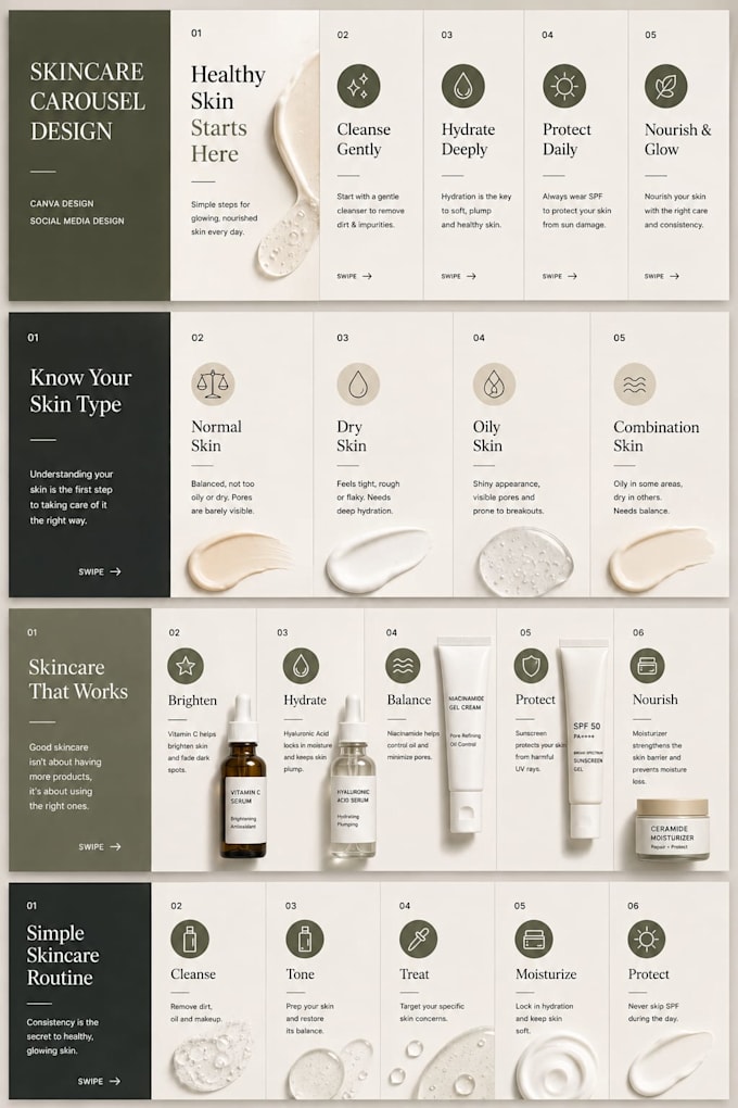 design premium instgram carousel posts in canva