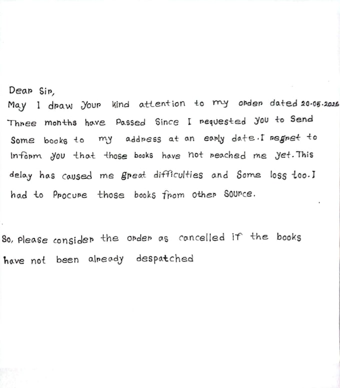 write letter in beautiful handwriting