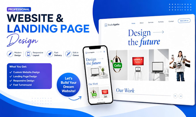design a professional website in canva