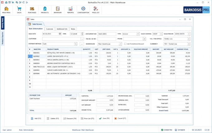 provide a professional retail desktop pos and inventory management system