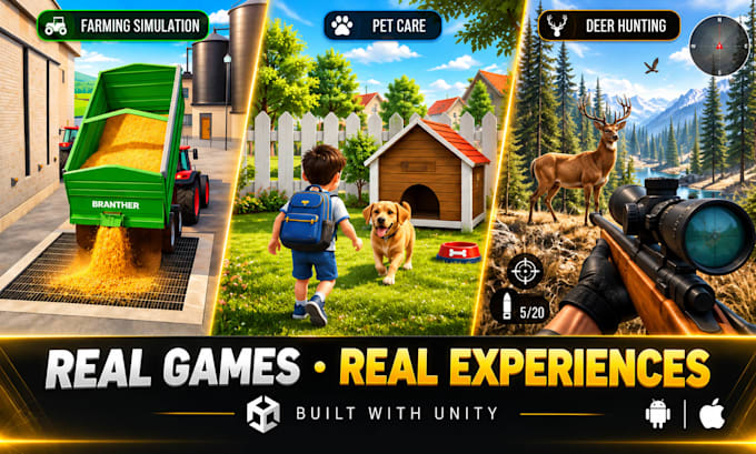 develop your unity 2d or 3d mobile game
