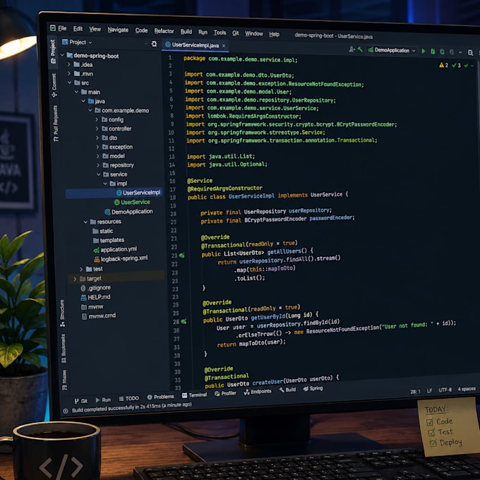 do code review and refactoring for your java spring application