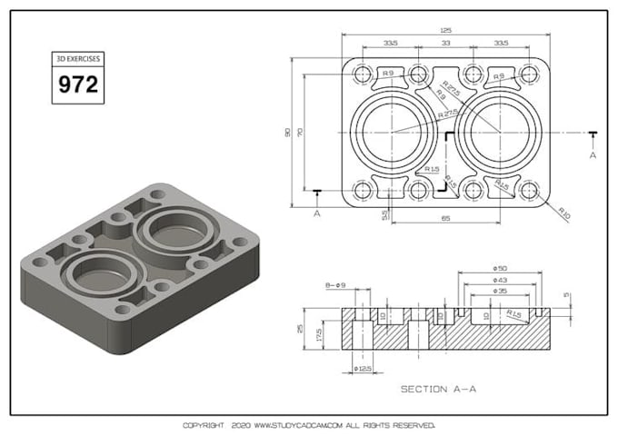 create professional autocad 2d mechanical drawings