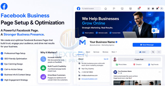 create, setup and optimize your facebook business page professionally