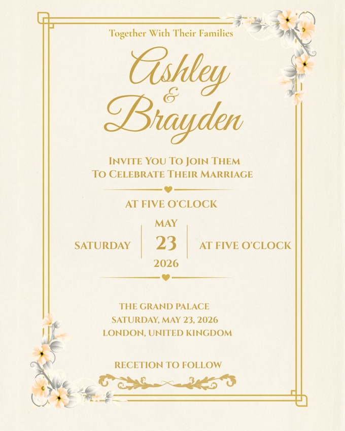 design luxury wedding invitation cards