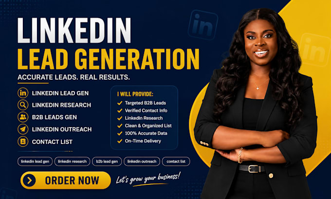 do linkedin lead generation, research and b2b contact list