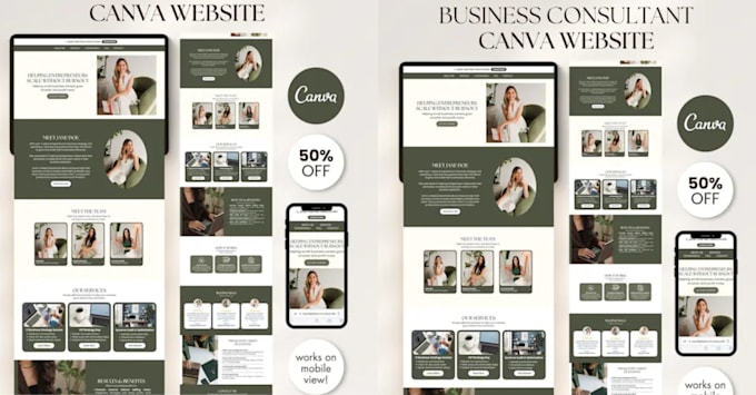 design canva website canva landing page portfolio website design