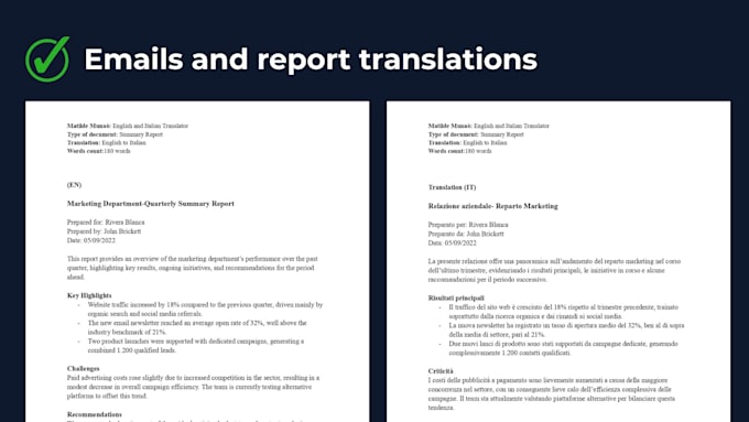 translate between italian and english with proofreading