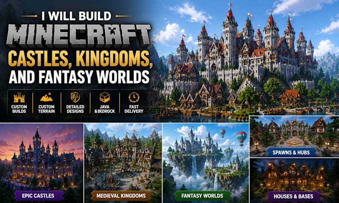 build minecraft castles, kingdoms, and fantasy worlds