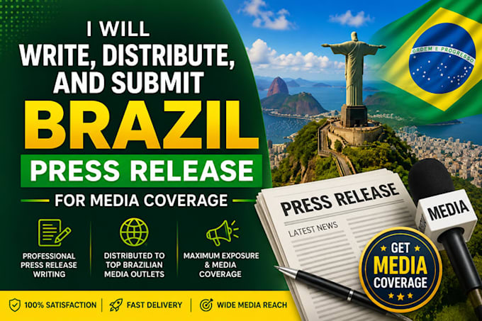 write, distribute and submit your brazil press release for media coverage