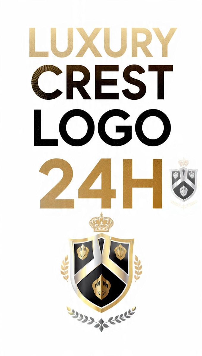 designs luxury crest logo for brand and business