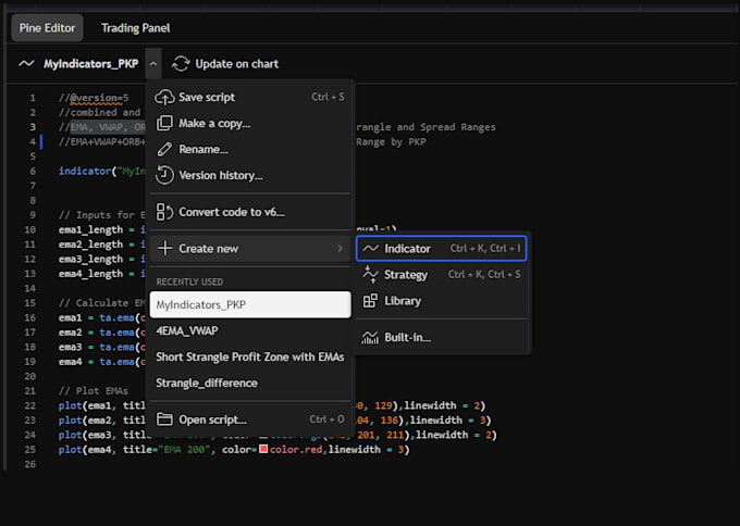 do automated bybit python trading bot, combine indicator, tradingview pinescript