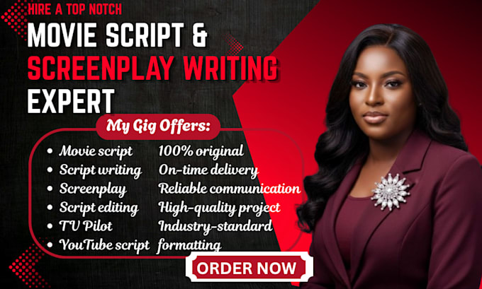 do a professional scriptwriting screenplay movie script and screenwriting