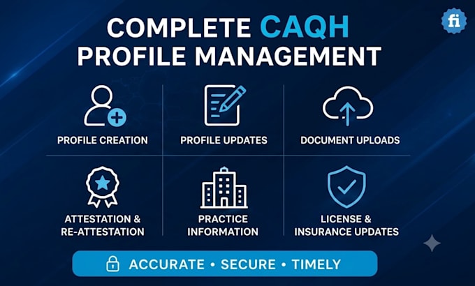 create, update, and manage your caqh profile professionally
