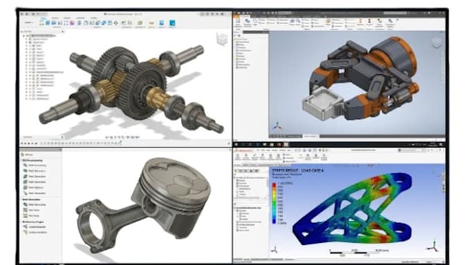 do 3d cad model, parametric mechanical product design, inventor and fusion 360