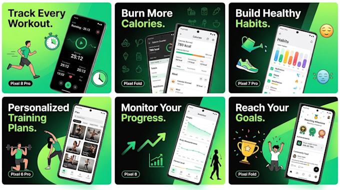 design aso app screenshots for app store and google play listing
