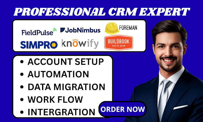 setup contractor foreman jobnimbus workflow buildbook fieldpulse knowify simpro