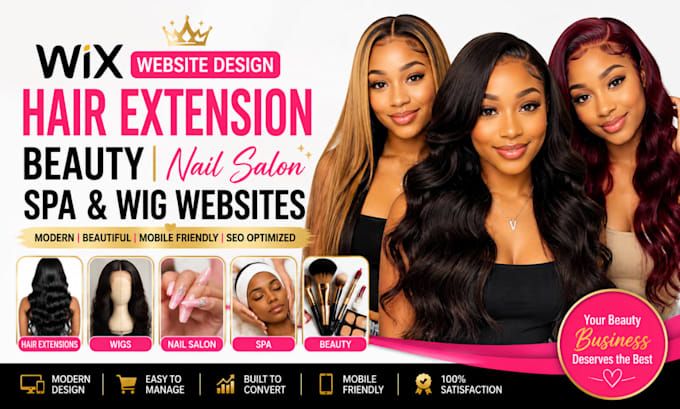 hair extension beauty salon spa wig skincare cosmetic makeup shopify website