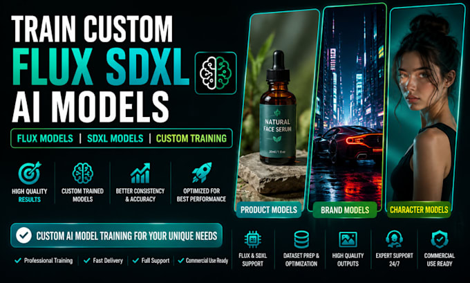 train a custom flux sdxl lora model for products, brands and ai image generation