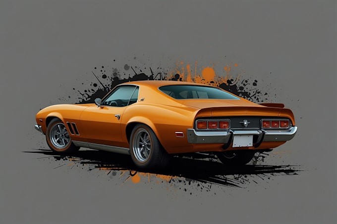 draw car vector illustration automotive for t shirt design