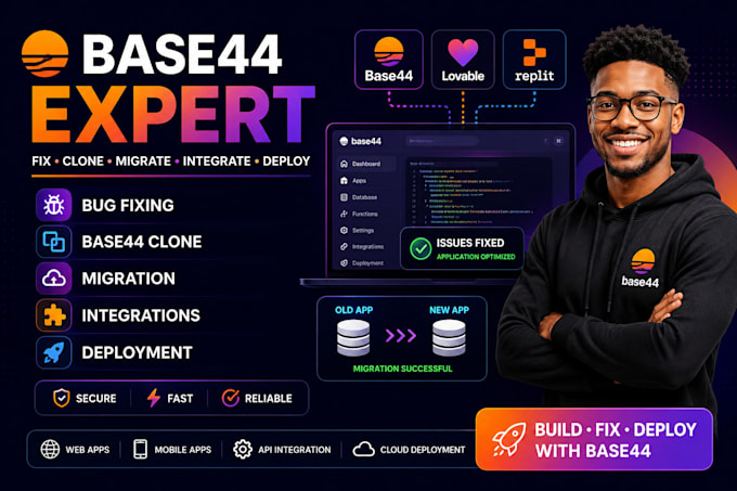 base44 bug fixing base 44 clone migration base44 integrations base 44 deployment