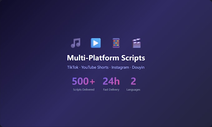 write short video scripts for tiktok and youtube