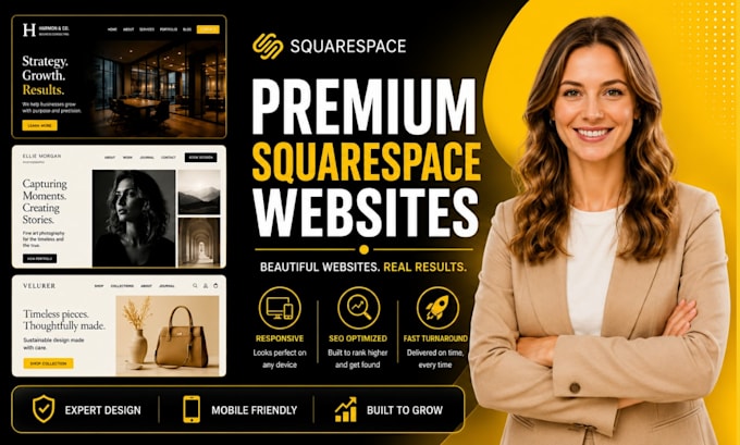 build squarespace website design or redesign squarespace website development