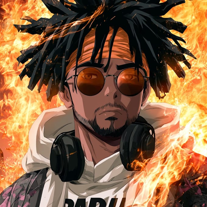 make you a cartoon anime cover art