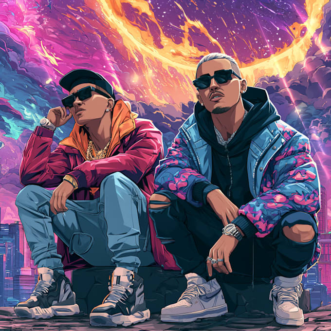 make cool cartoon album cover art