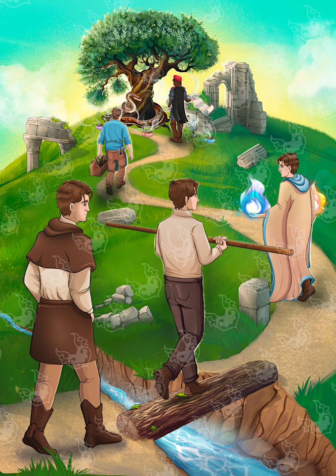 create custom digital illustrations, portraits and stickers