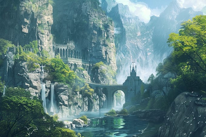 design stunning fantasy landscape