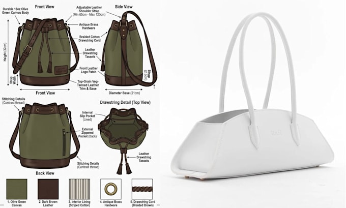 do handbag backpack tote and purse design concepts with tech packs