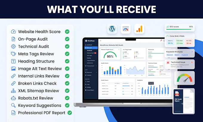 do a complete wordpress SEO audit with free action plan