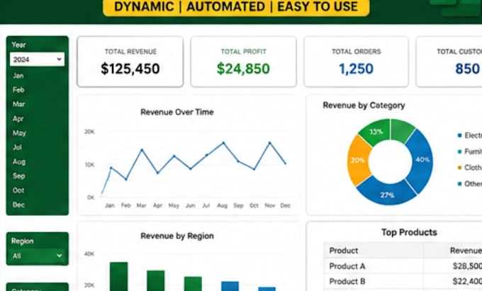 create professional microsoft excel dashboards and reports