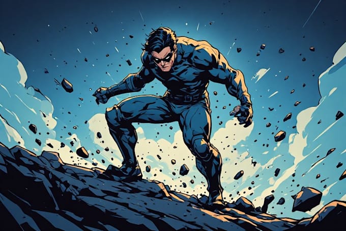 made unique superhero comic cartoon character