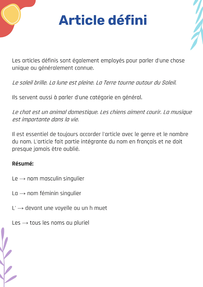 create french worksheets, workbooks and printable activities