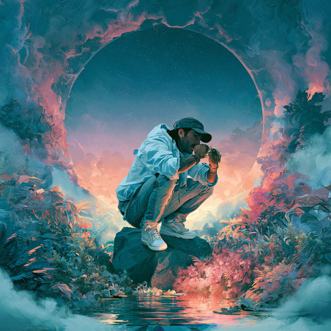 design illustrated album or single cover