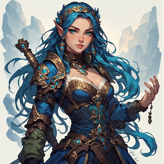 fantasy character art and fantasy character art