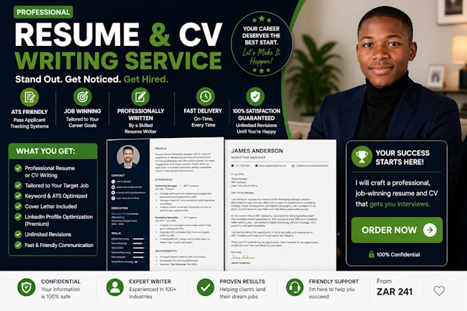 write or improve your professional resume and CV