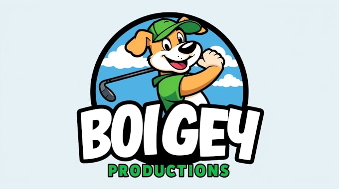create awesome dog golf logo within two days