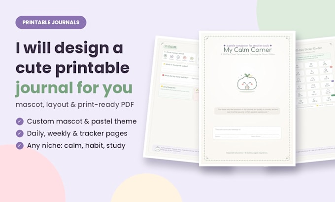 design customized journal, workbook, planners for you