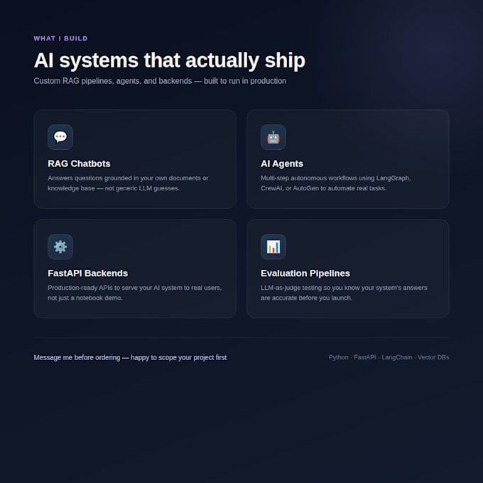 build a custom rag pipeline or ai agent