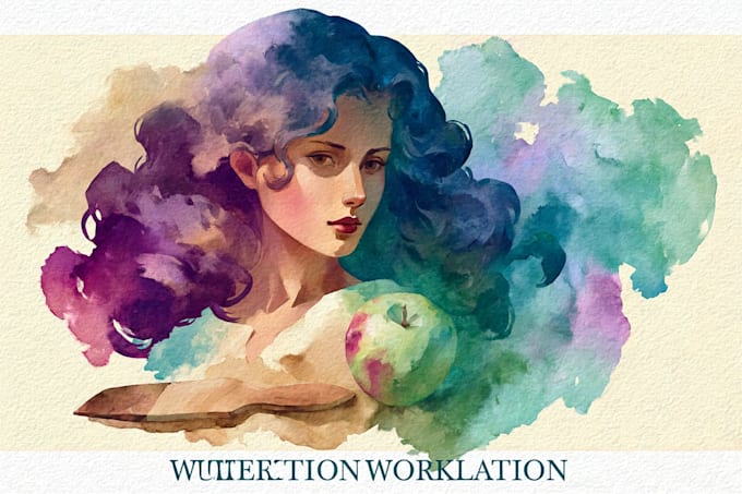 paint with watercolor for illustration and clipart